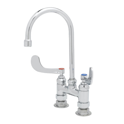 T&S Brass B-0328 Double Pantry Faucet - 4" Centers & Wrist handles