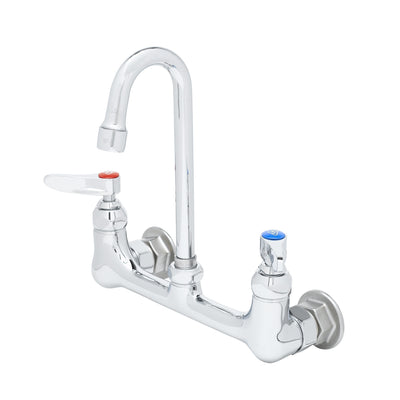 T&S Brass B-0330-01 Double Pantry Faucet - 2-7/8" Swivel/Rigid Gooseneck