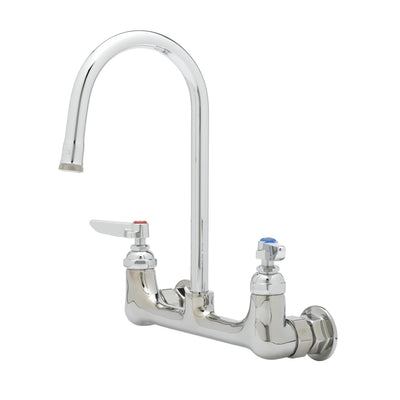 T&S Brass B-0330CR-PRISON Double Pantry Faucet - Ceramas & Solid Brass Handles