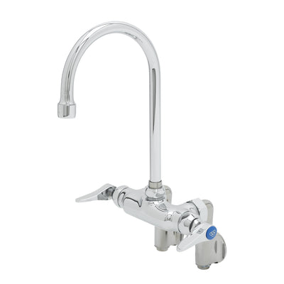 T&S Brass B-0342 Double Pantry Faucet - Adj. Centers & Gooseneck