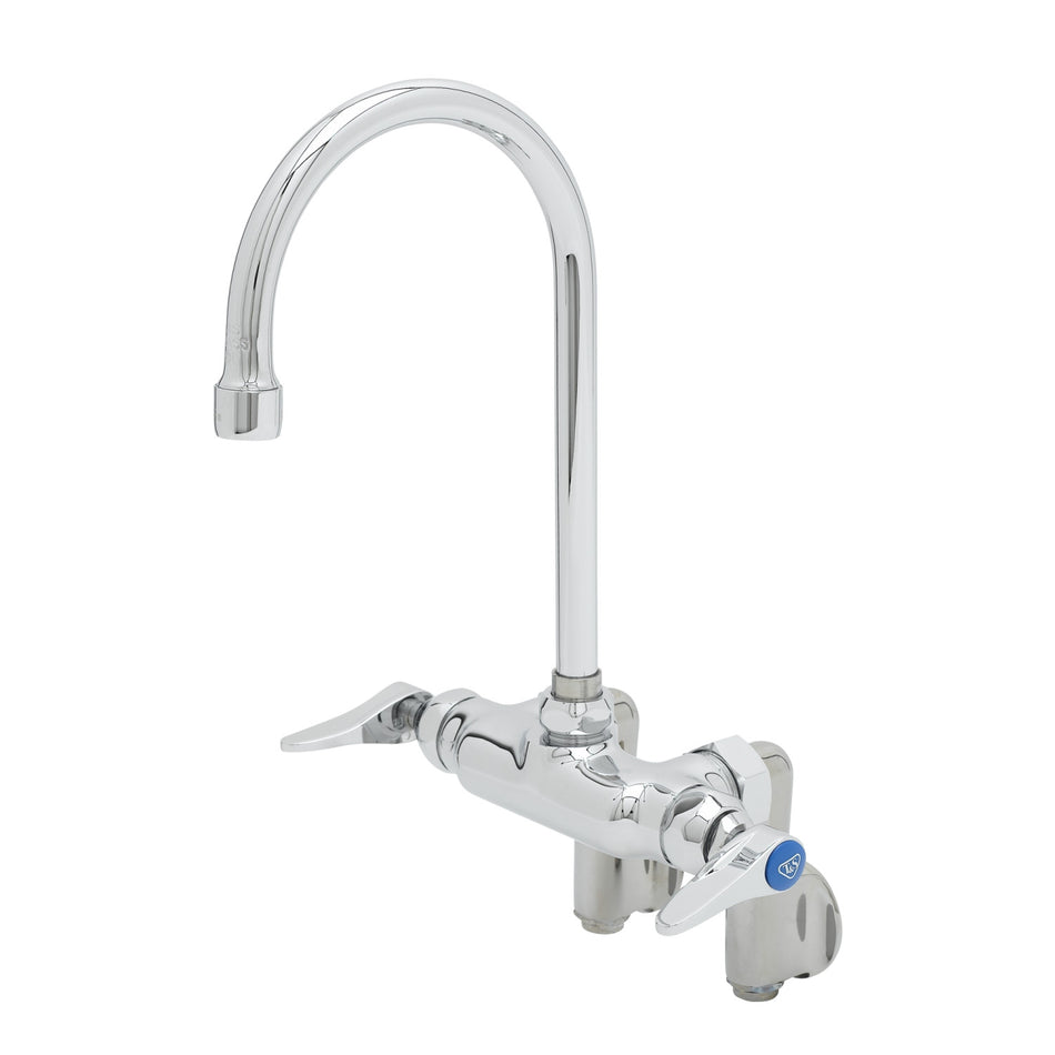 T&S Brass B-0342 Double Pantry Faucet - Adj. Centers & Gooseneck
