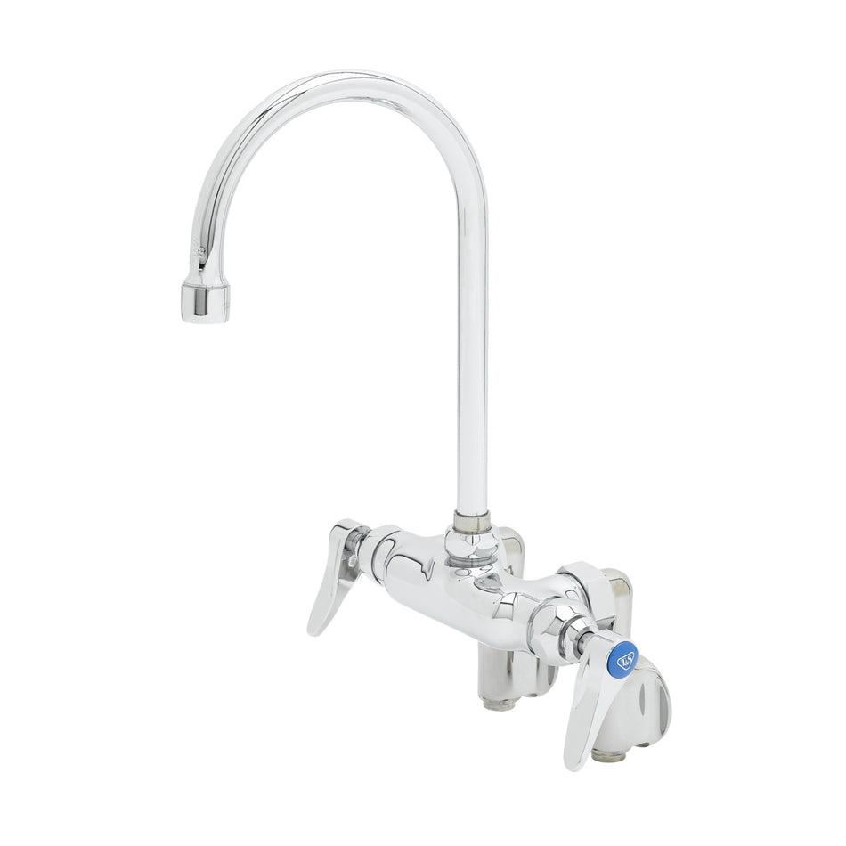 T&S Brass B-0343 Double Pantry Faucet - Adj. Centers & Gooseneck
