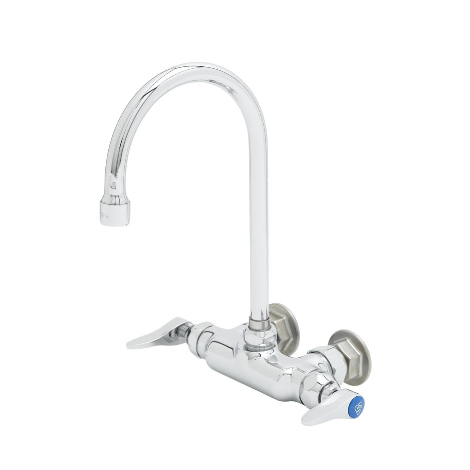 T&S B-0346 Faucet, Swivel Base, Female Inlets, 3 3/8" Centers, Wall Mount