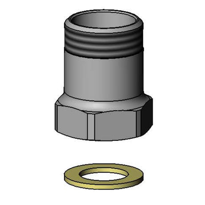 T&S Brass B-0411 Swivel x Swivel Adapter - Chrome