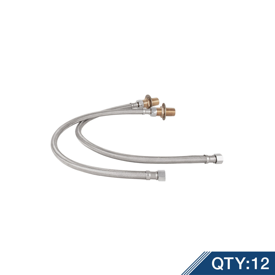 T&S Brass B-0425-KIT-M12 Master Pack (12) Supply Kits - 24" SS Hoses