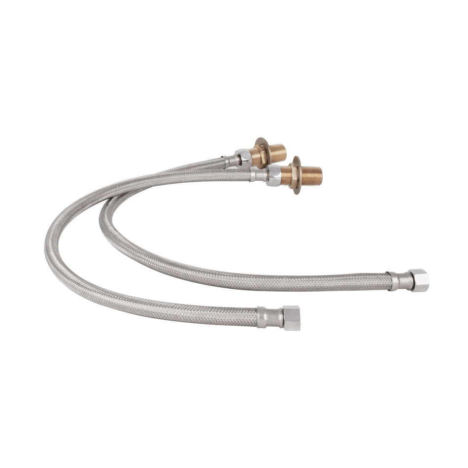 T&S Brass B-0425-KIT Inlet Supply Nipple Kit - 24" SS Hoses