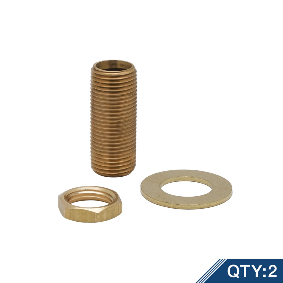 T&S B-0425-M Supply Nipple Kit - 1/2" x 2", Brass