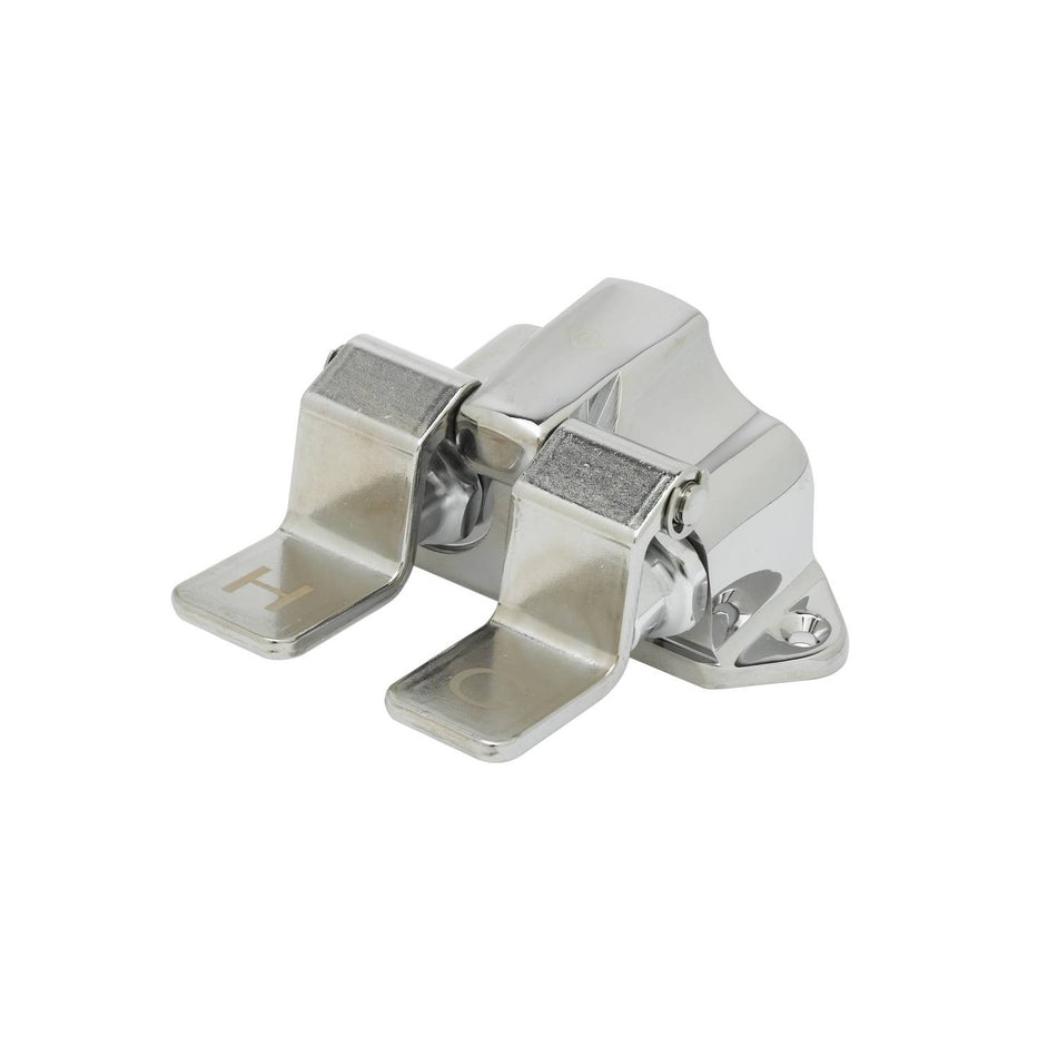 T&S Brass B-0502-BSPP Double Pedal Valve - Floor Mount (BSPP)