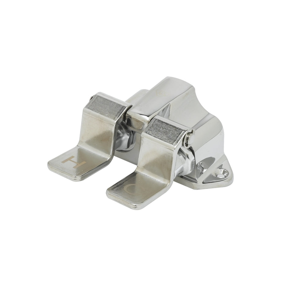 T&S Brass B-0502-LKS Double Pedal Valve - Floor Mount & Loose Key Stops