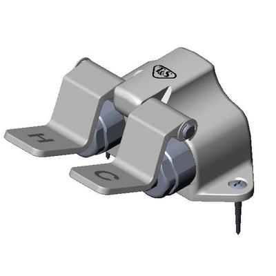 T&S Brass B-0502-SL Double Pedal Valve - Floor Mount & Slow-Closing