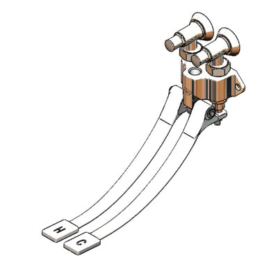 T&S Brass B-0504-03 Double Pedal Valve - Wall Mount & Angle Stops