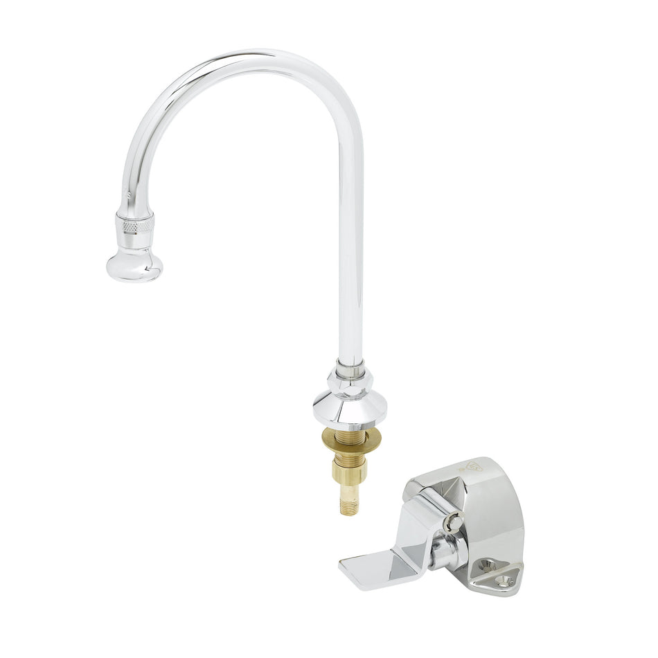 T&S Brass B-0507-03 Single Pedal Valve - Floor Mount & Rosespray Spout