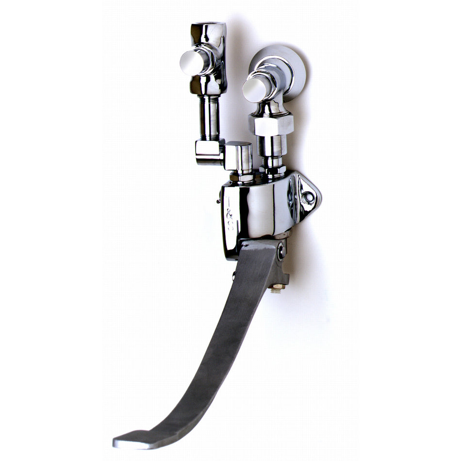 T&S Brass B-0508-02 Single Pedal Valve - Wall Mount & Angle Stop