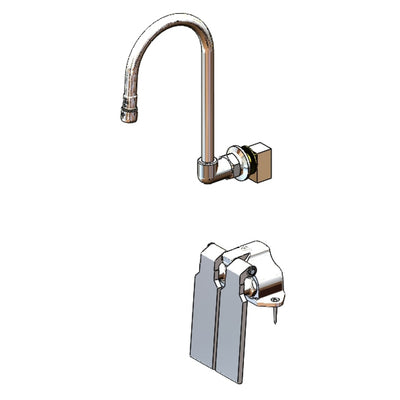 T&S Brass B-0509-537K Double Pedal Valve - Dummy GN & Short Elbow