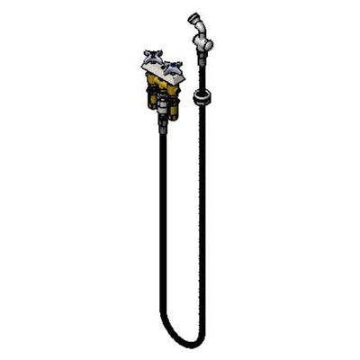 T&S Brass B-0512-0101-CV Concealed Mixing Faucet - Check Valves & 72" Hose
