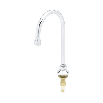 T&S Brass B-0520 Rigid Gooseneck Spout - 10-1/4 Inch High 5-1/2 Inch Spread Deck Mount