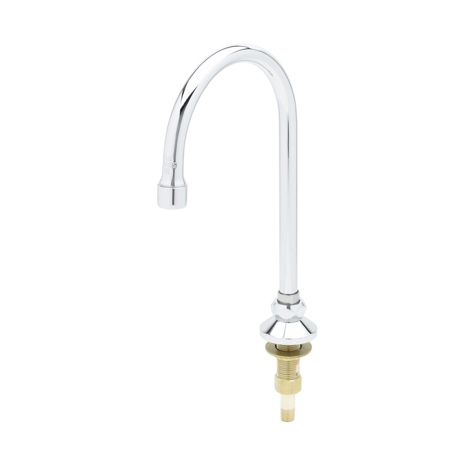 T&S B-0520 Rigid Gooseneck Spout, Deck Mount, 10 1/4"High, 5 1/2" Spread