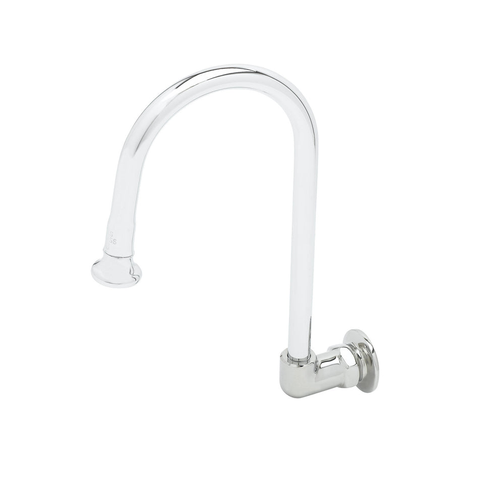 T&S B-0535 Rigid Goose Neck Spout w/ Rose Spray, 4 1/4" Clearance