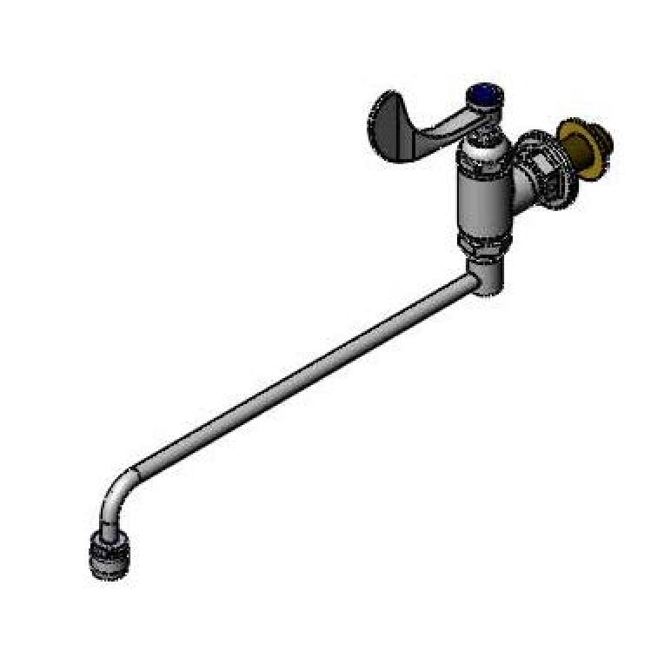 T&S B-0578-01 Splash Mount Chinese Range Faucet w/ 13 1/8" Swing Nozzle