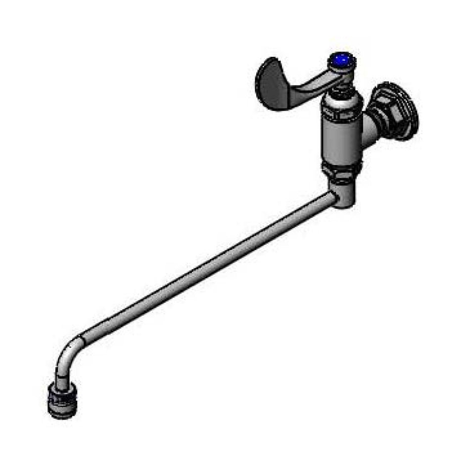 T&S B-0579-01 Splash Mount Chinese Range Faucet w/ 13 1/8" Swing Nozzle