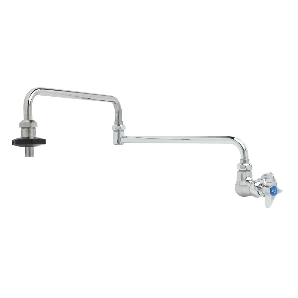 T&S B-0594 Splash Mount Pot Filler Faucet w/ 24" Double Jointed Swing Nozzle
