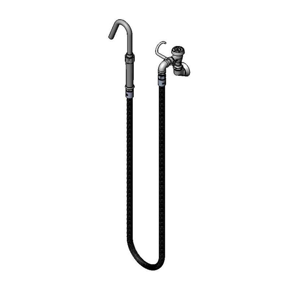 T&S B-0601 Splash Mount Pot Filler Faucet w/ 60" Hose & Hook Nozzle