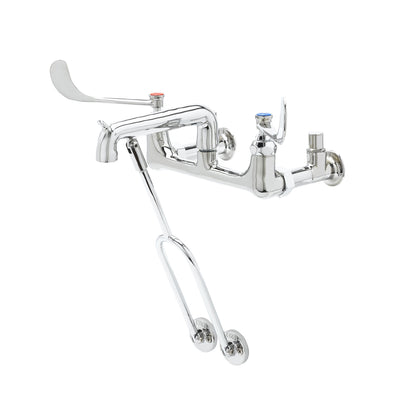 T&S Brass B-0651-06 Service Sink Faucet - 6" Wrist Handles & Pail Hook
