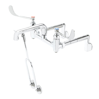 T&S Brass B-0652 Service Sink Faucet - 6" Wrist Handles & Adjustable Centers
