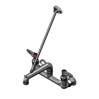 T&S Brass B-0660-RGH Service Sink Faucet - Wall Brace & Plain Outlet (Rough)