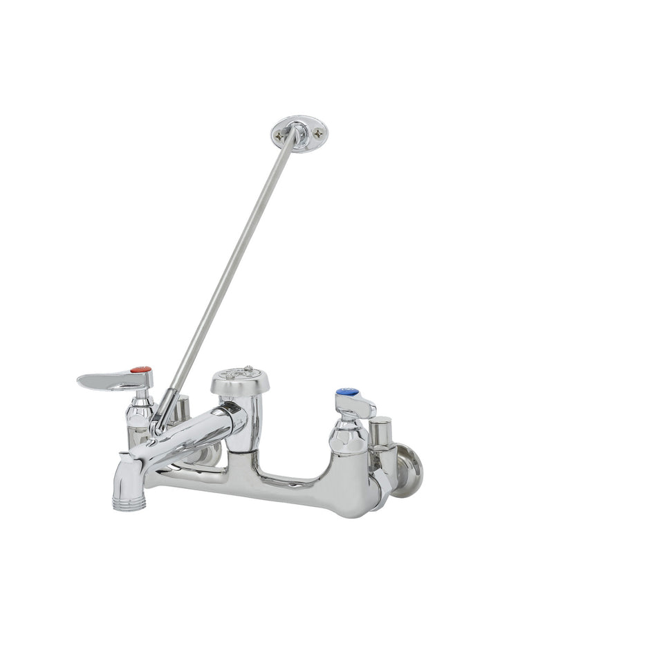 T&S B-0665-POL Service Sink Faucet, Vacuum Breaker Nozzle, Polished Chrome, No Stops