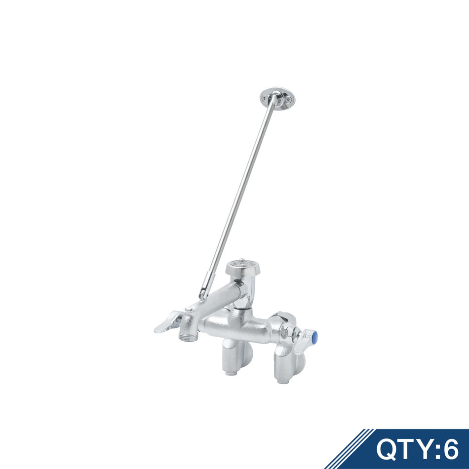 Service Sink Faucet, Wall Mount, Adjustable Centers, Vac. Breaker, Rough (Qty. 6)