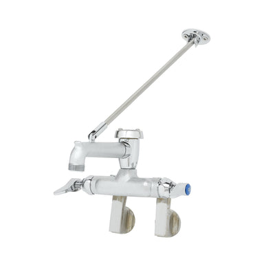 T&S Brass B-0668-RGH Service Sink Faucet - Wall Brace & Rough Chrome