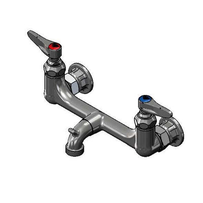 T&S Brass B-0673-RGH Service Sink Faucet - Rough Chrome & Pail Hook