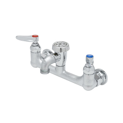 T&S Brass B-0674-RGH Service Sink Faucet - Rough Chrome & Pail Hook