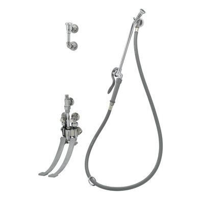 T&S Brass B-0675 Bedpan Washer - Pedal Valve & Wall Hook