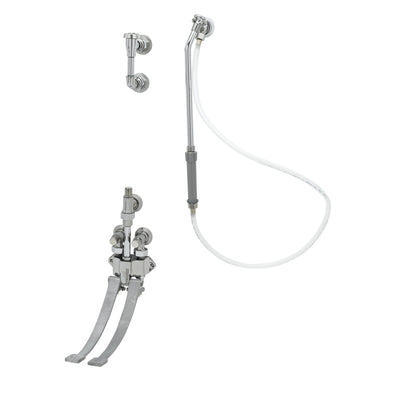 T&S Brass B-0676-54V Bedpan Washer - Pedal Valve & 54" Vinyl Hose