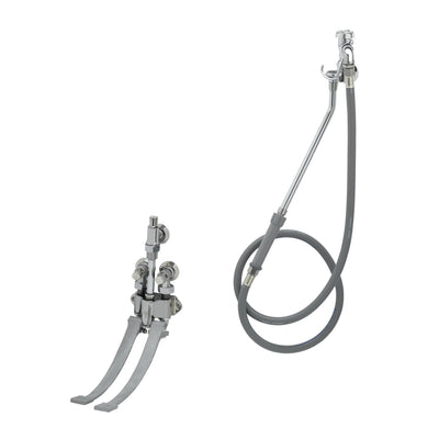 T&S Brass B-0677 Bedpan Washer - Pedal Valve & 5' Reinforced Hose