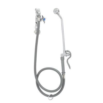 T&S Brass B-0678 Bedpan Washer - 5' PVC Hose & Vacuum Breaker