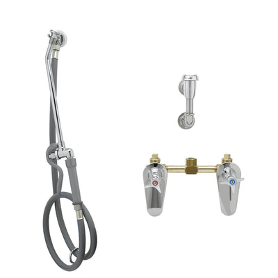 T&S Brass B-0680-ST Bedpan Washer - Mixing Faucet & Integral Stops