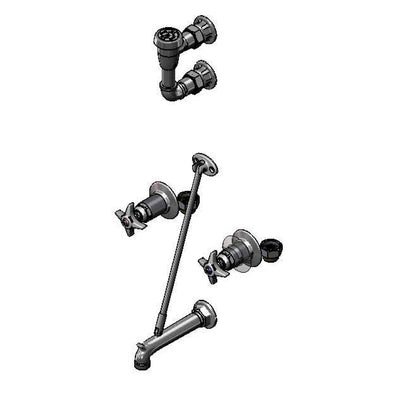 T&S Brass B-0695 Concealed Service Sink Faucet - Vacuum Breaker & Brace