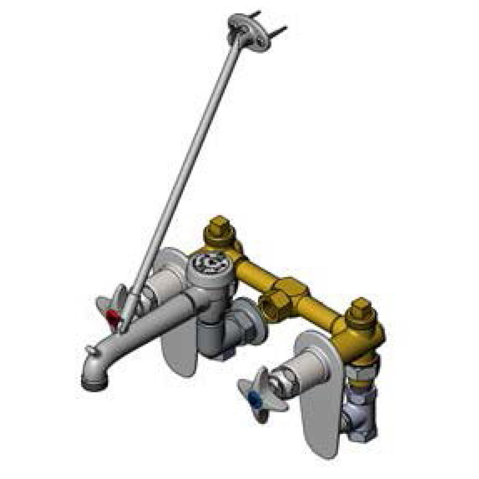 Service Sink Faucet, Concealed Mixing Valve, Integral Stops, Vac. Breaker, 3/4" GH Threads