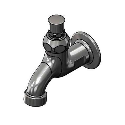 T&S Brass B-0700-124A Splash Mount Sill Faucet - Loose Key Stop & Plain-End