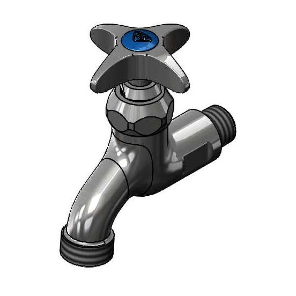 T&S B-0704 Splash Mount Single Sink Faucet - 3 7/8" Spout, Single Hole