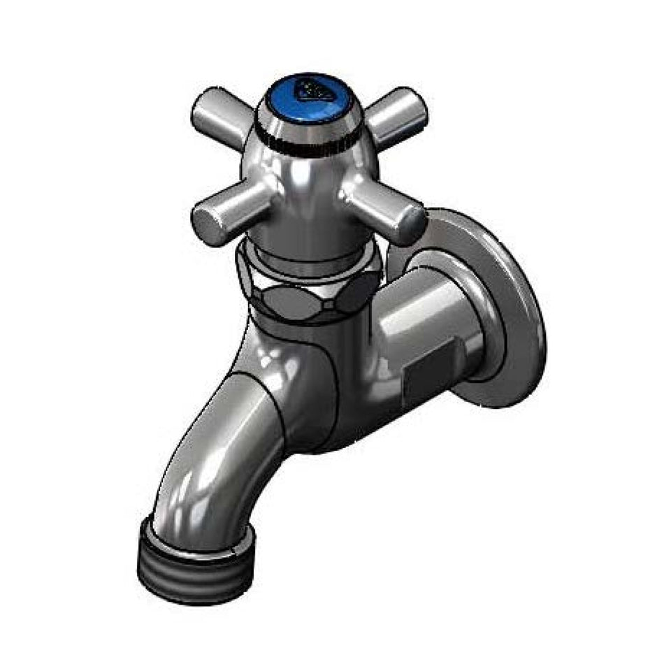 T&S B-0707 Splash Mount Single Sink Faucet - 3 5/8" Spout, Single Hole