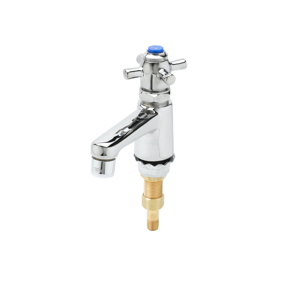 Sill Faucet, Self-Closing, 1/2" NPSP Male Ilet Shank, 4" Integral Spout with 2.2 gpm Aerator
