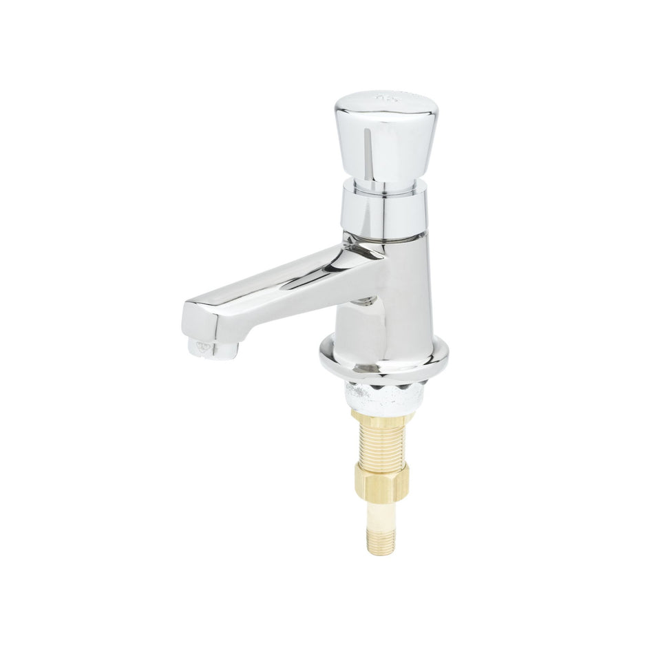 Single Temp Basin Faucet, Push-Button Metering, 1.5 GPM Aerator