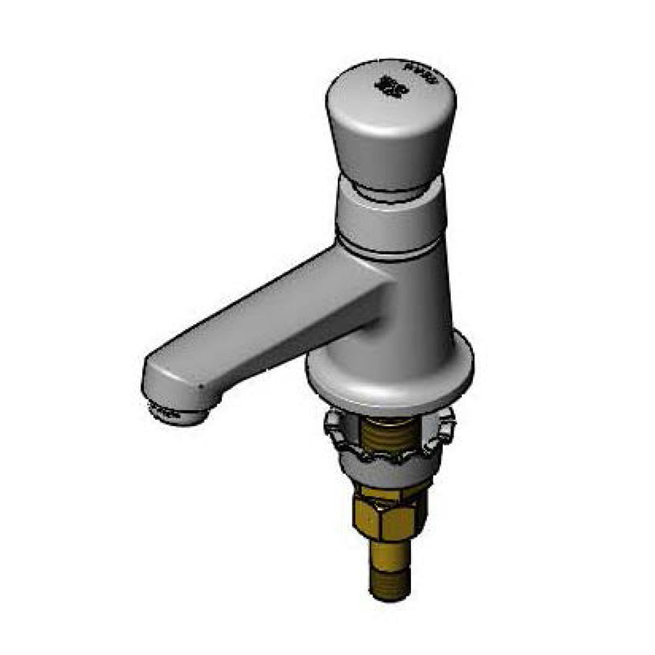 Sill Faucet, Self-Closing Metering Valve w/Cap, Vandal Resistant Aerator