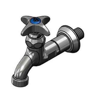 T&S Brass B-0716 Sill Faucet - Adjustable Flange & Plain Outlet