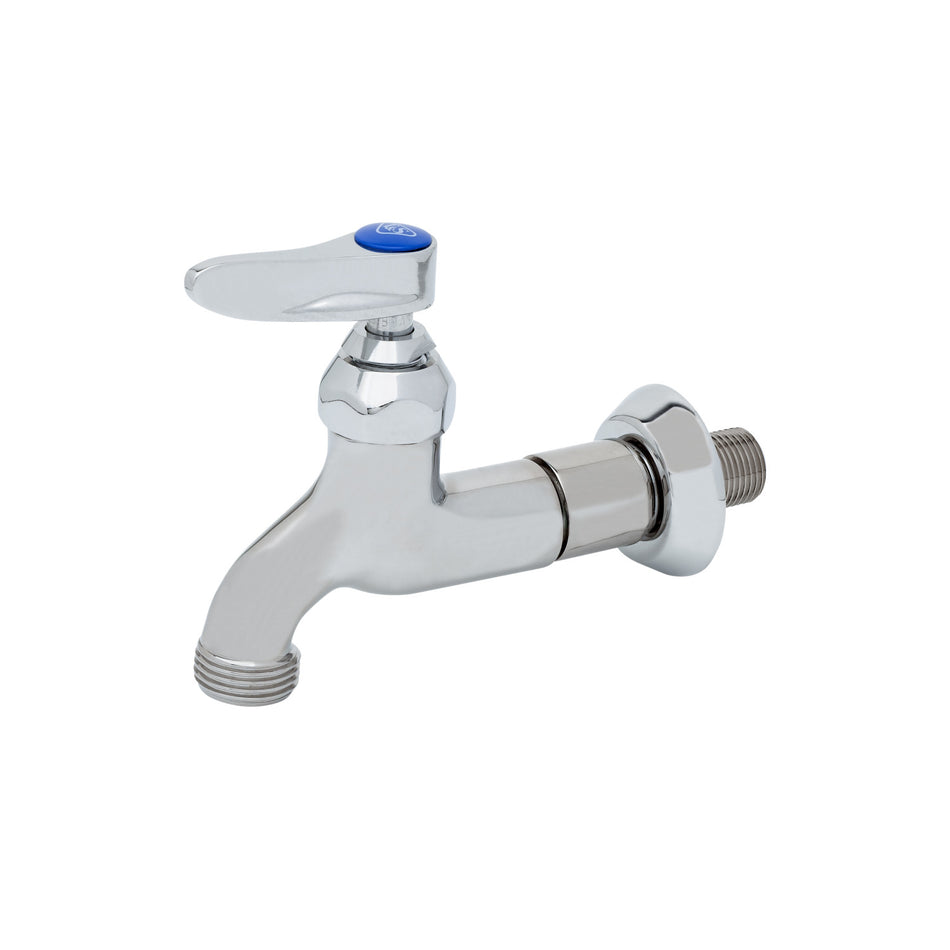 Sill Faucet, 1/2" NPT Male Inlet, Lever Handle, Adjustable Flange, 3/4" Garden Hose Thread
