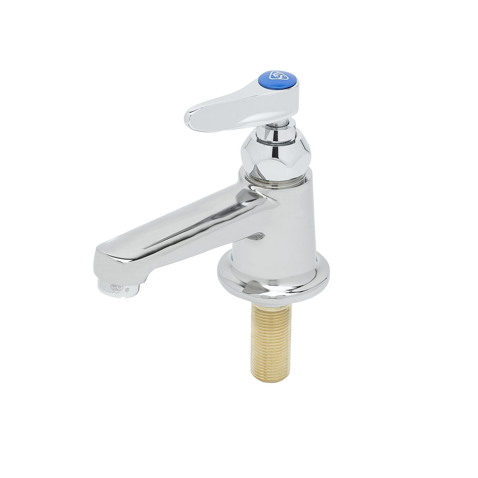 Single Temp Deck Mount Faucet, Lever Handle, Cold Index, 1/2" NPSM Inlet Shank